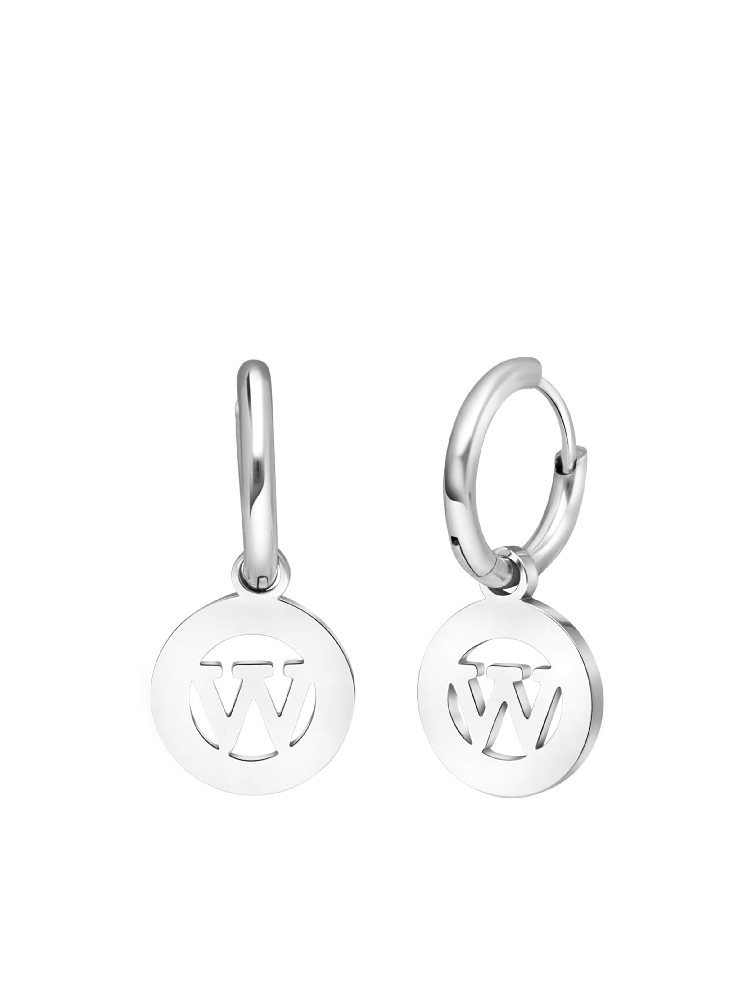 Boucles d'oreilles Lucardi en argent : devant