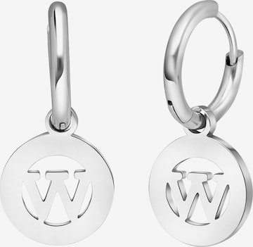 Lucardi Earrings in Silver: front