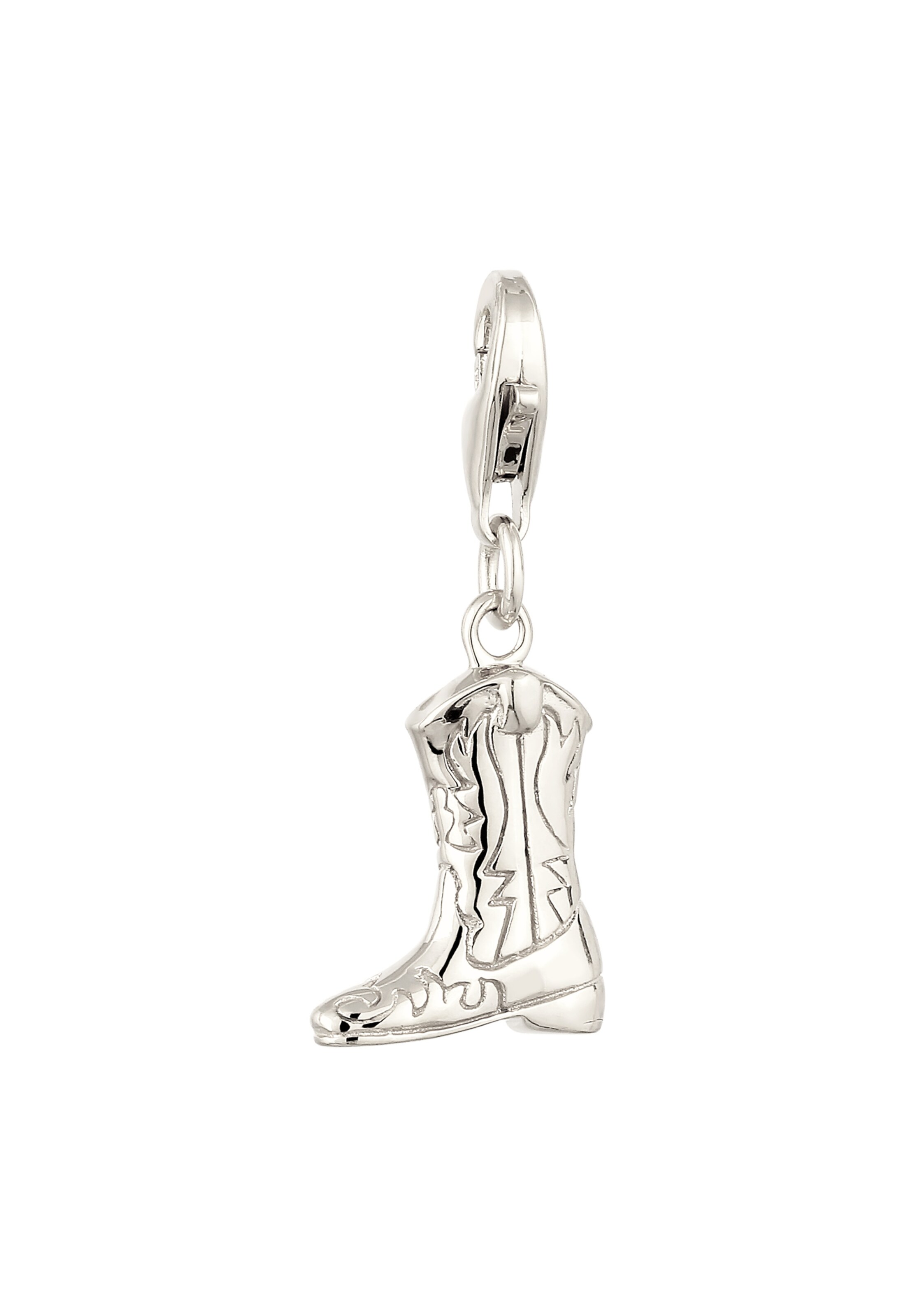 KUZZOI Pendant 'Cowboy Stiefel' in Silver: front