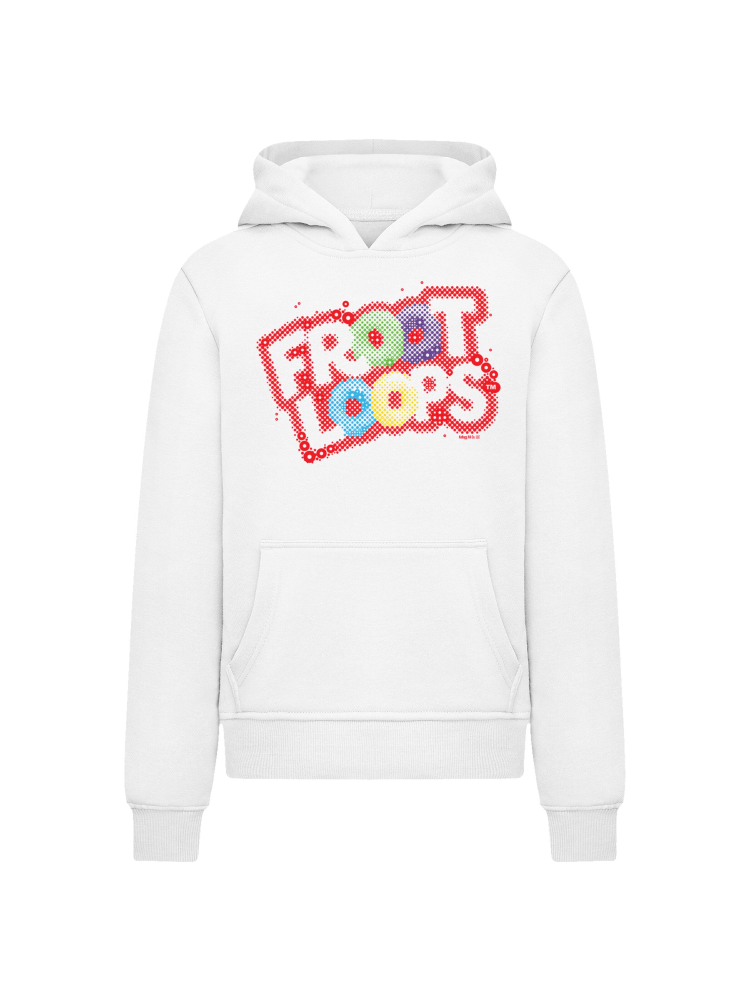 F4NT4STIC Sweatshirt 'Kellogg's Froot Loops Breakfast Cereal Pop Art' in Weiß: Vorderseite