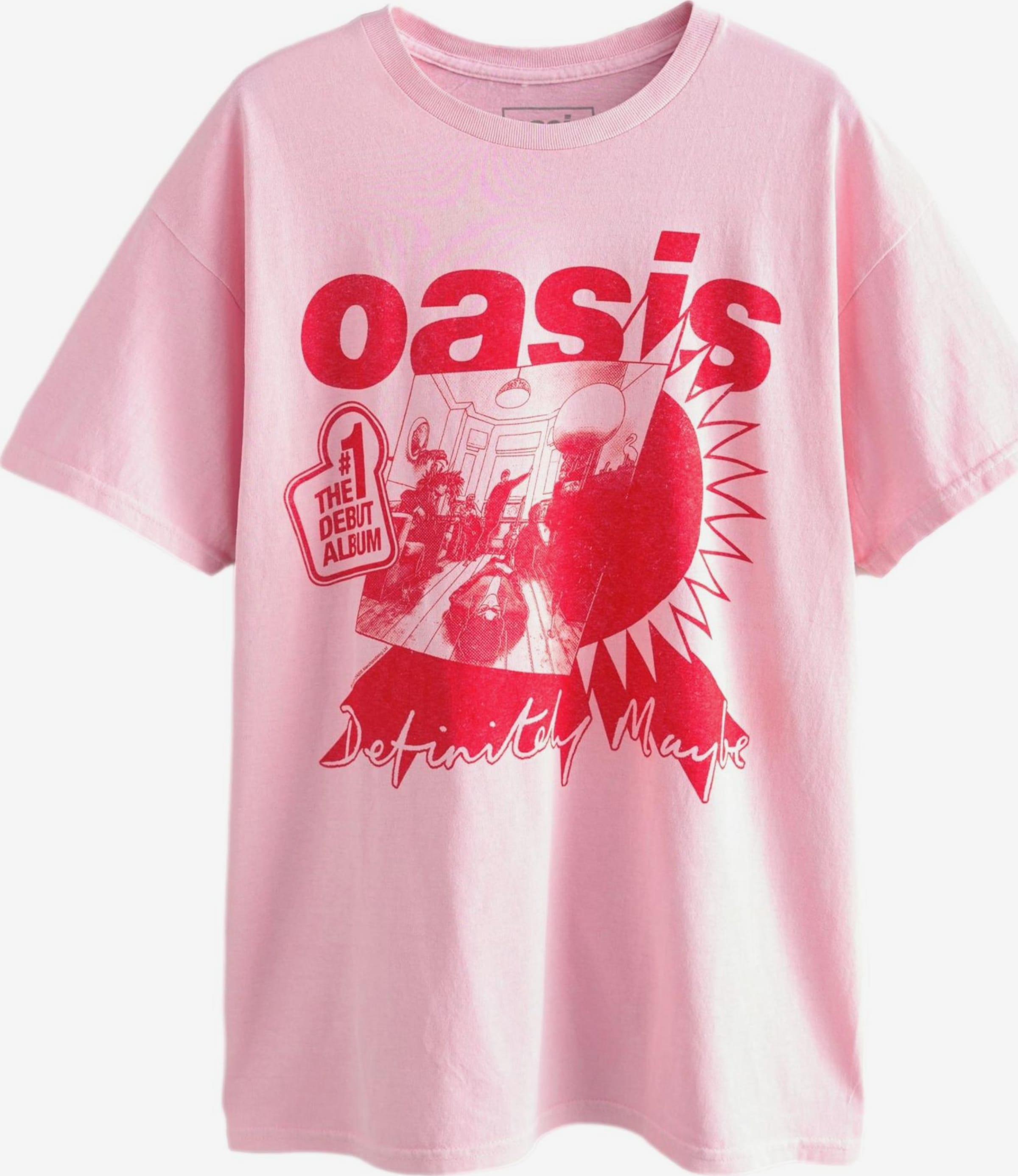 Nautica Camiseta Con Cuello Redondo Y Bolsillo, Rosa Oasis, XS Para Hombre