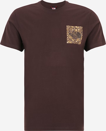 T-Shirt 'FINE' THE NORTH FACE en marron : devant