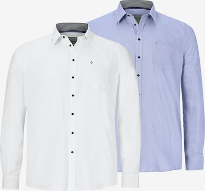 Charles Colby Overhemd 'Duke Lester' in de kleur Blauw / Wit, Productweergave