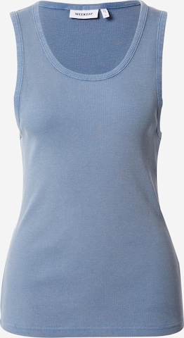 WEEKDAY Top in Blauw: voorkant