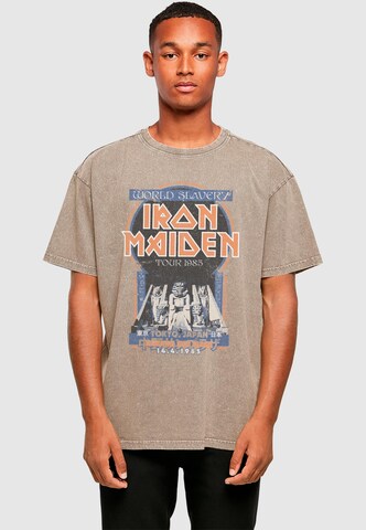 Merchcode Shirt 'Powerslave - Japanese Flyer' in Braun: Vorderseite