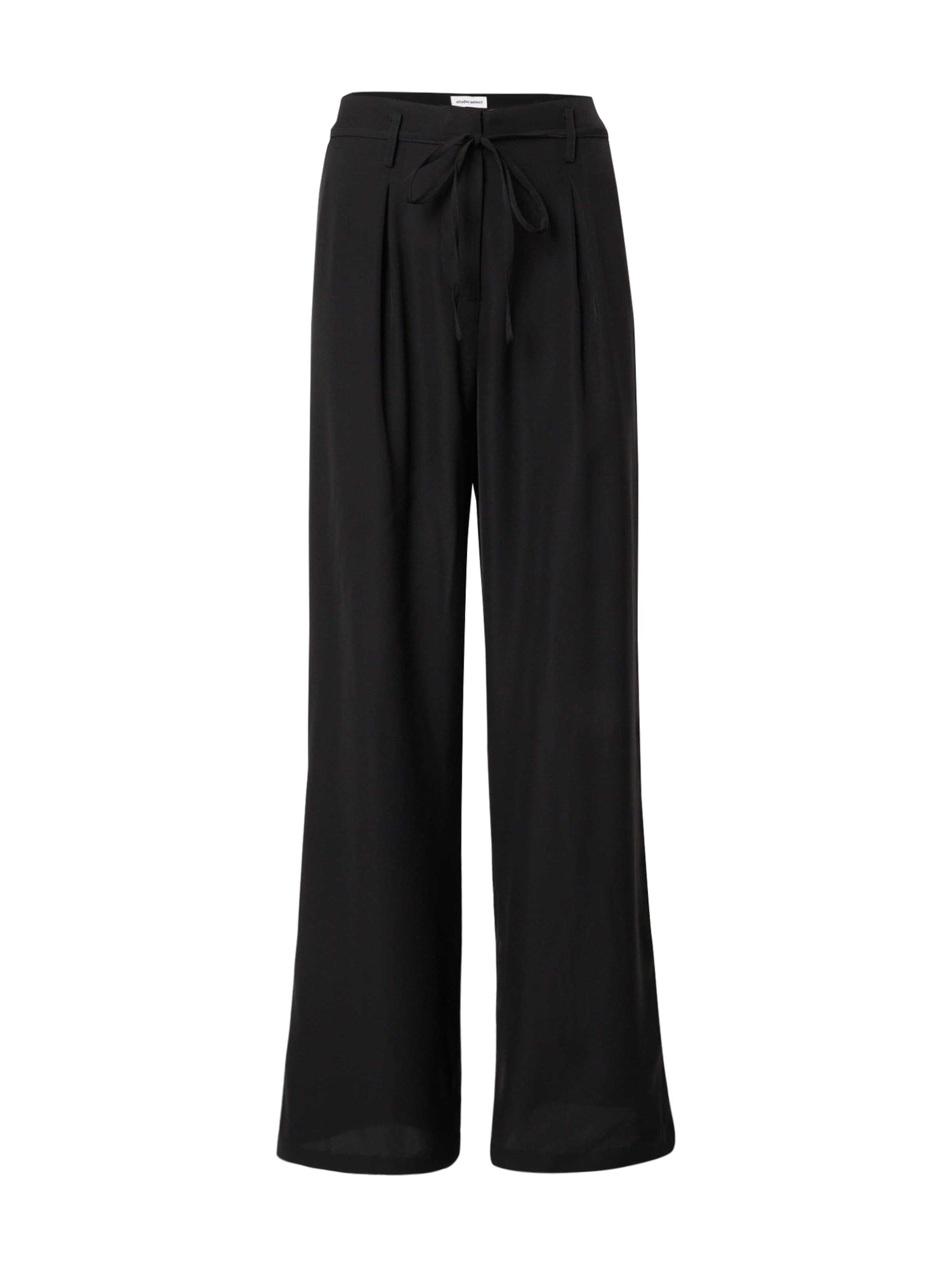 studioselect Широкий Брюки со складками 'Melika' в Черный: спереди