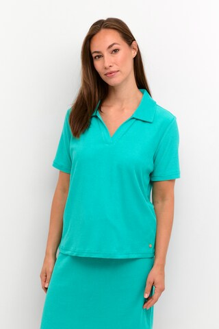 T-shirt Cream en bleu : devant