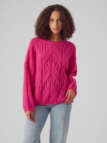 VERO MODA Trui 'BLUEBERRY' in Roze: voorkant