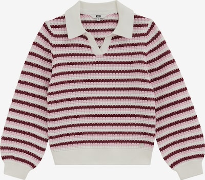 98-104 dydžio Megztinis iš WE Fashion, spalva – rožių spalva / vyno raudona spalva / balta, Prekių apžvalga
