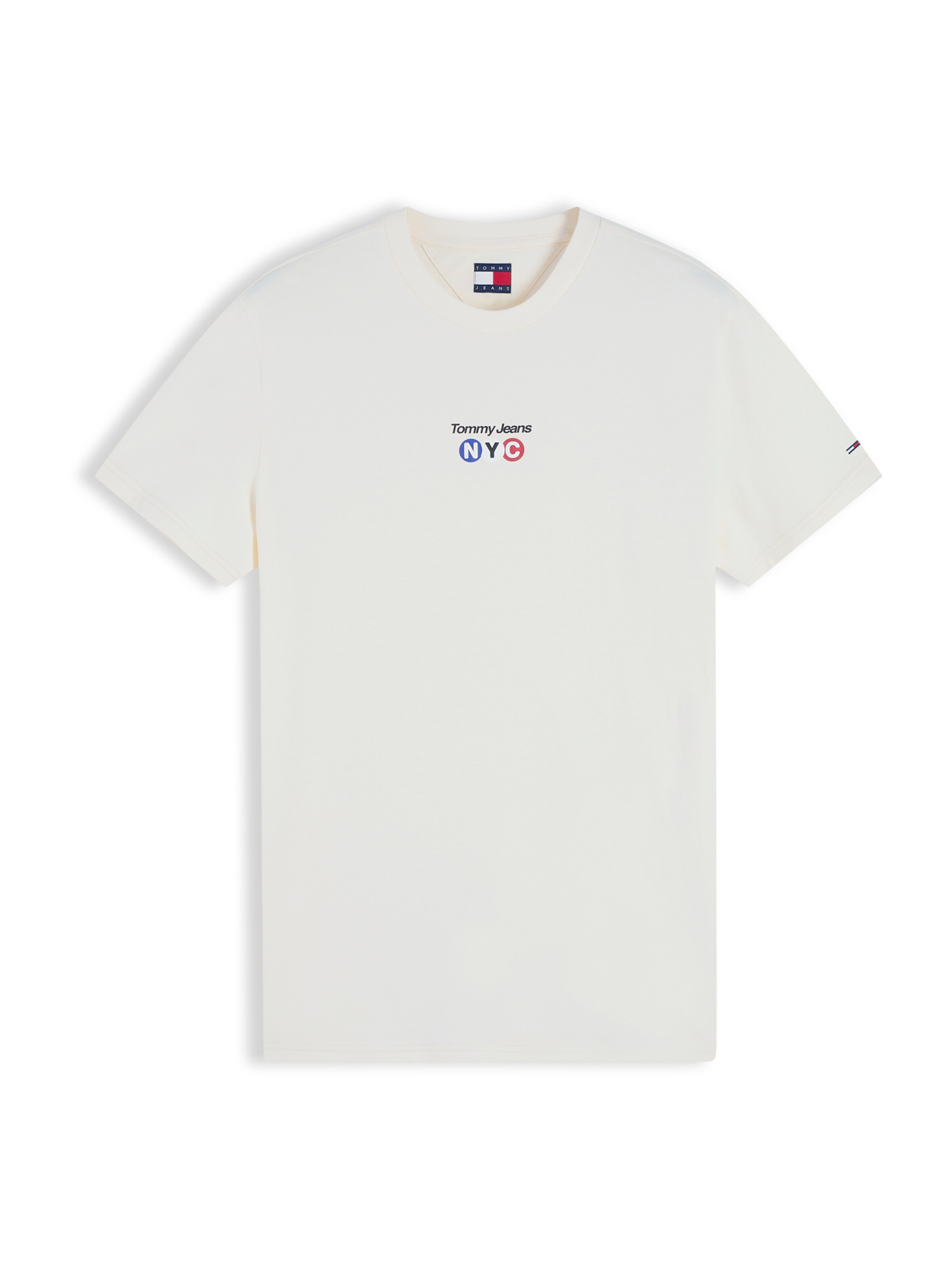 Tricou 'NYC' de la Tommy Jeans pe bej: față