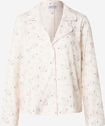 WILD LOVERS Pyjamapaita 'CELESTE' värissä valkoinen: etupuoli