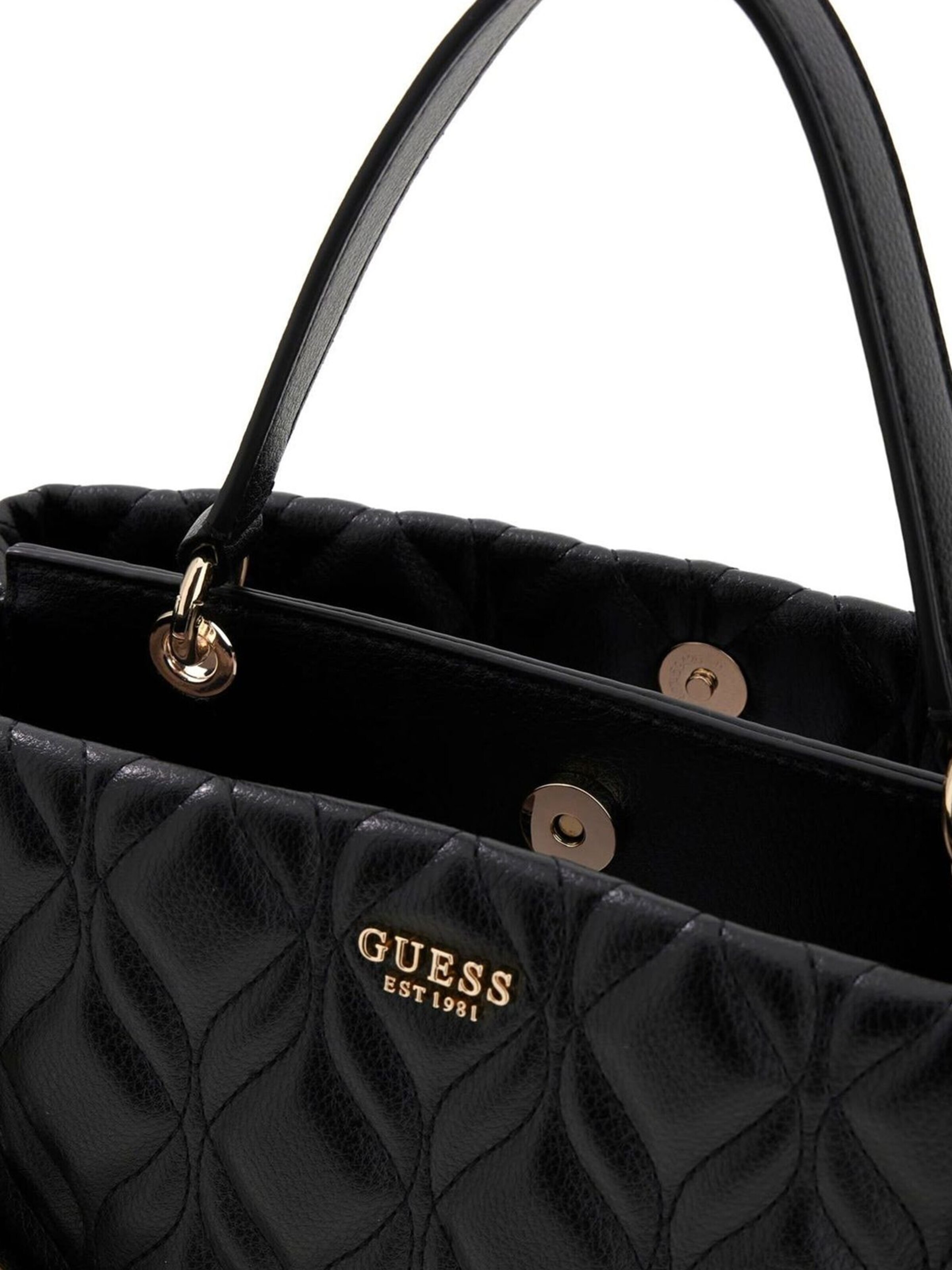GUESS Handtasche 'Maxine 2 Comp Satchel'‌‌‌‌‌‌‌‌ in Schwarz