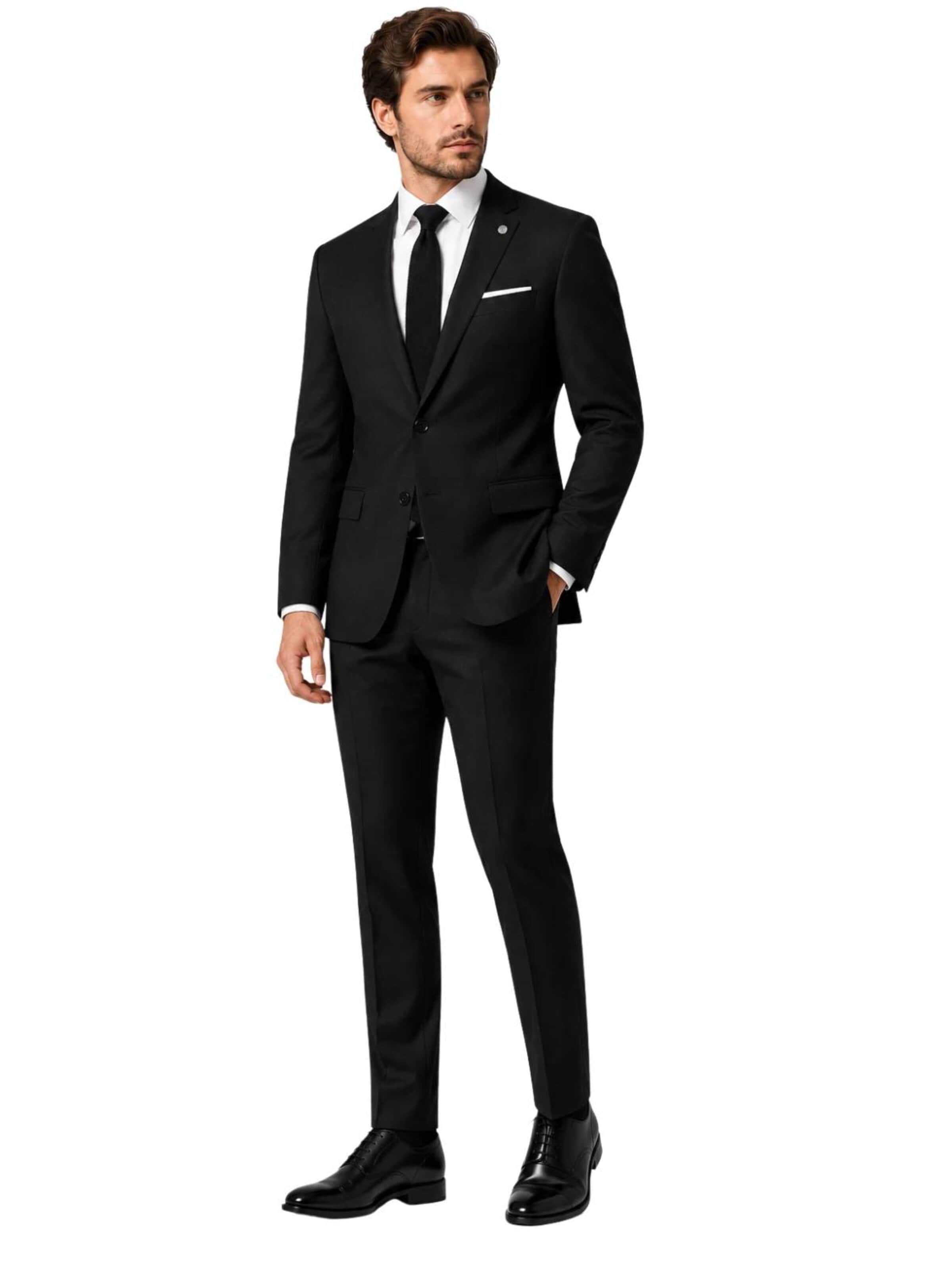 Guild Suit 'Extra Slim fit Business Anzug' in 46 in Black, Item view