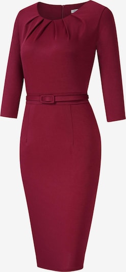KoJooin Kleid 'Damen Kleider Elegante Bleistiftkleider 3/4 Ärmeln Kurze Faltenkleider' in 44 in weinrot, Produktansicht