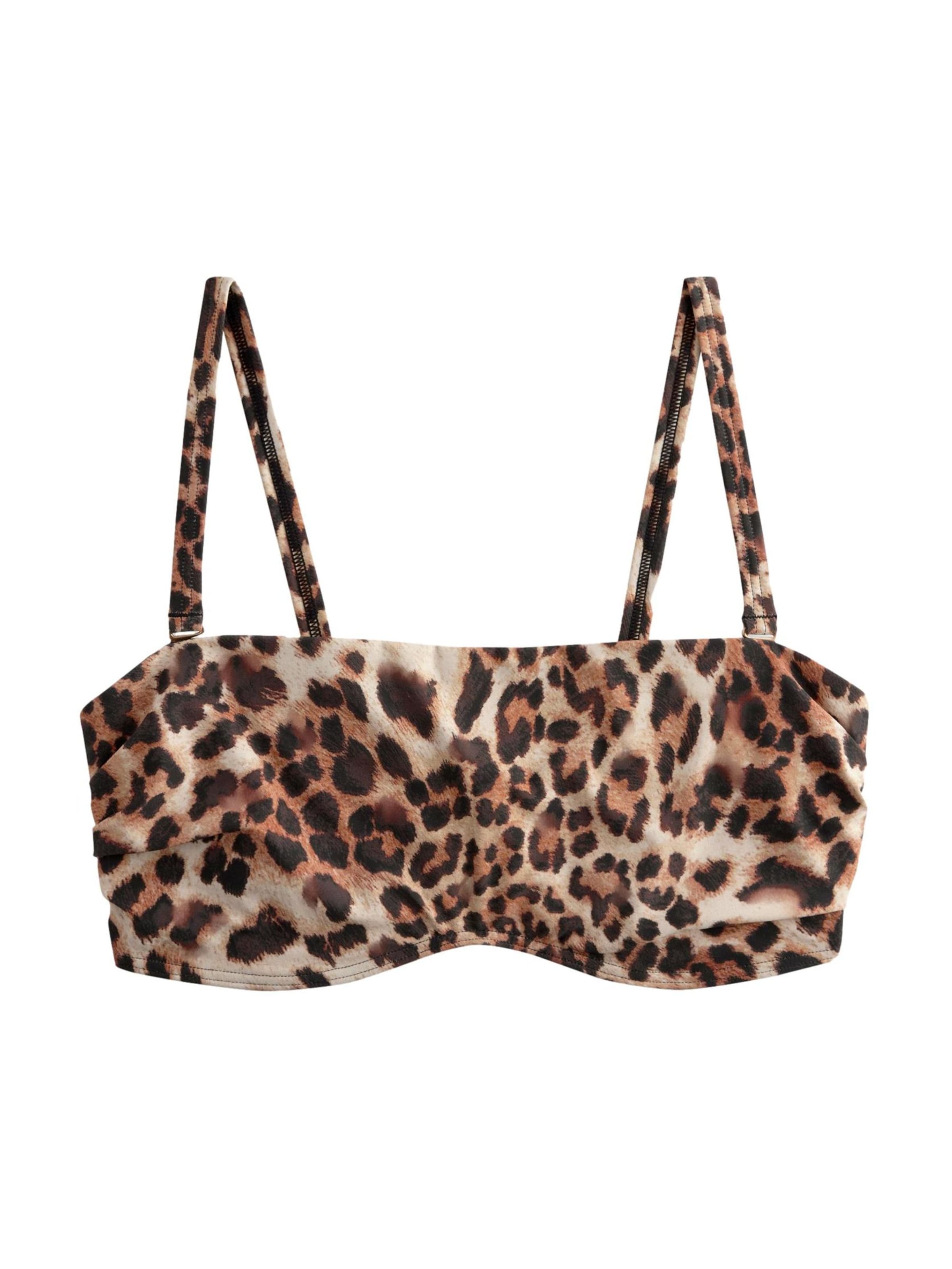 Next Сутиен бандо Горнище на бански в кафяво: отпред