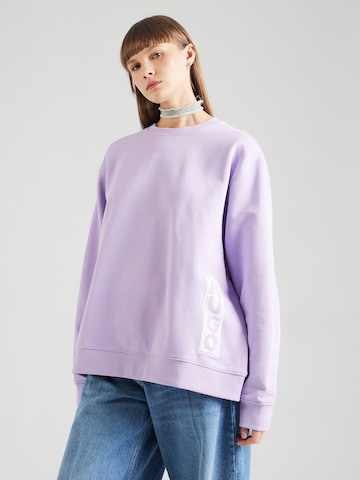 HUGO Sweatshirt 'Deroxane' i lilla: forside