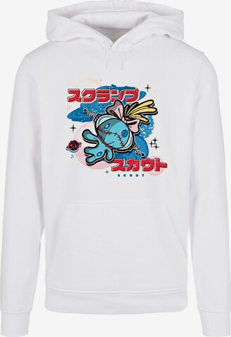 ABSOLUTE CULT Sweatshirt 'Lilo and Stitch - Rocket Japanese' in Wit: voorkant