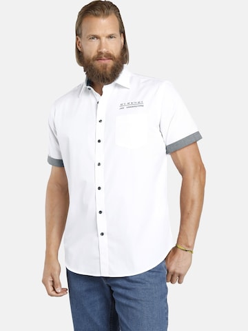 Jan Vanderstorm Comfort fit Button Up Shirt 'Evin' in Grey: front