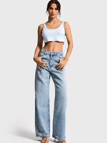 IT'S BASIC Baggy Jeans 'Baggy Mid Rise Jeans' in Blue