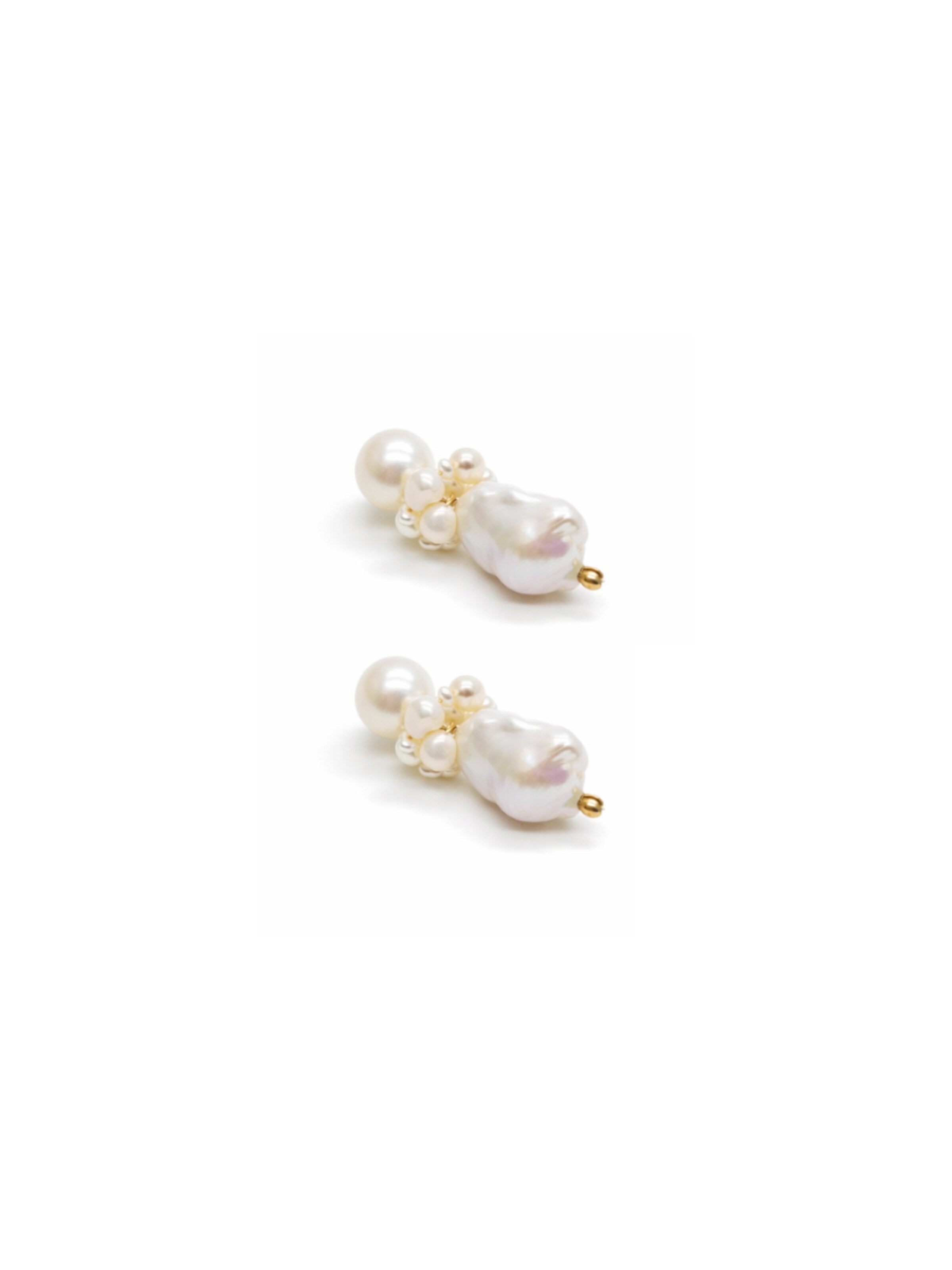 Boucles d'oreilles 'Boucles Willow' LA MAISON GISEL B. en blanc