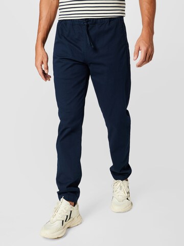 Kauf Dich Glücklich Tapered Pants 'KAUF DICH GLÜCKLICH' in Blue: front