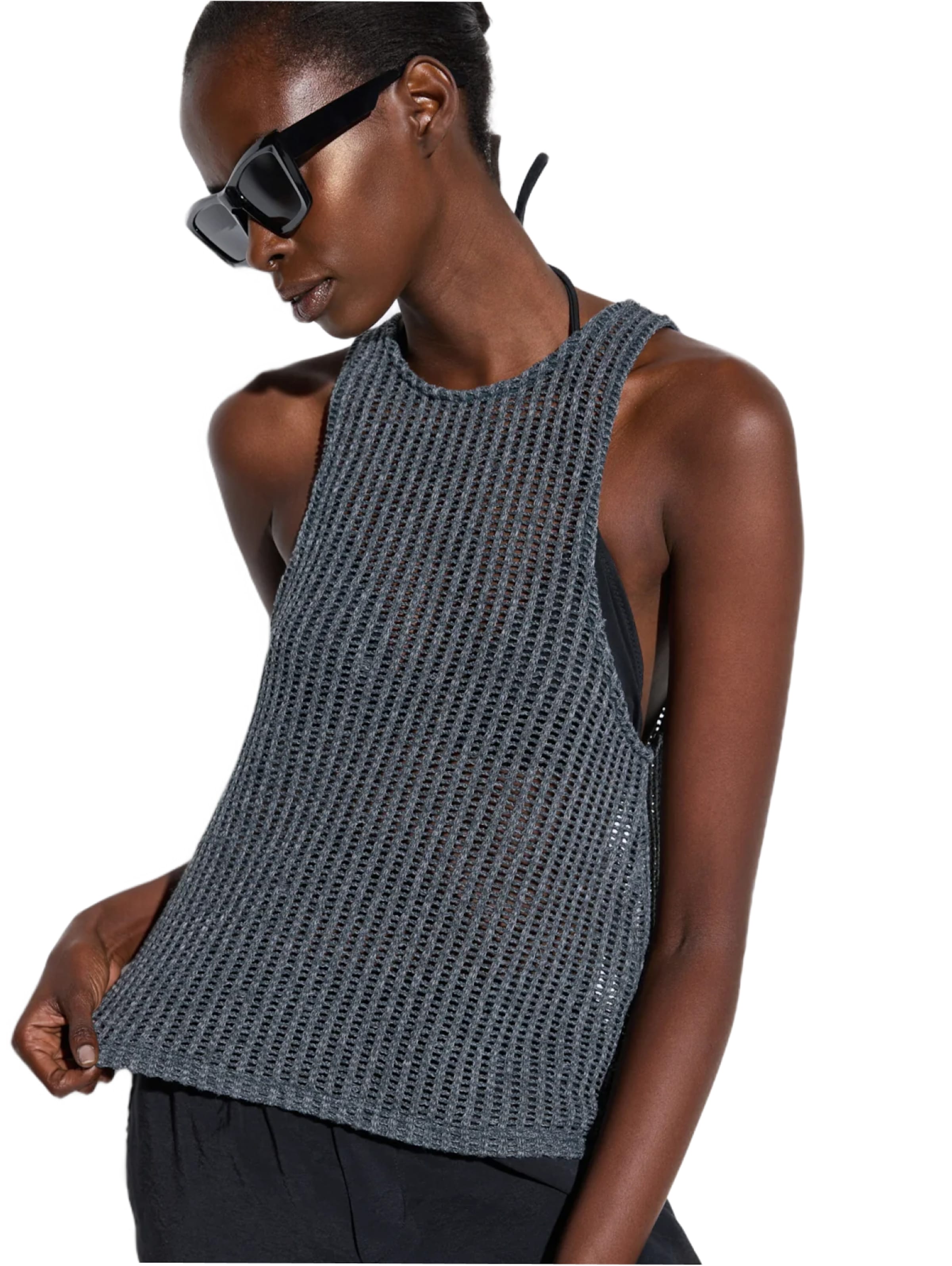 No Matter What Top in Grau