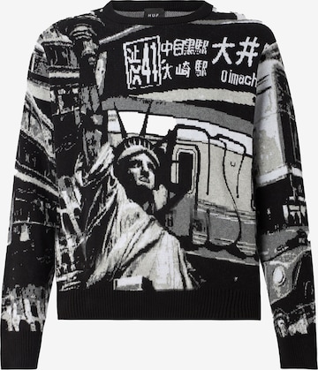 HUFPulover 'Worldwide Commuter' - crna boja: prednji dio