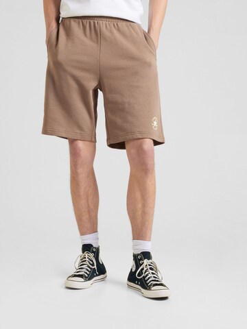 CONVERSE Normalny krój Spodnie 'CHUCK TAYLOR' w kolorze brązowy: przód
