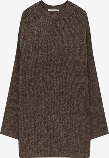 Pull&Bear Плетена рокля в кафяв меланж, Преглед на продукта