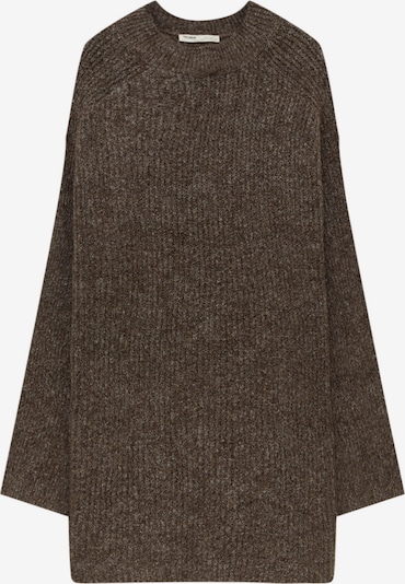 Pull&Bear Robes en maille en marron chiné, Vue avec produit