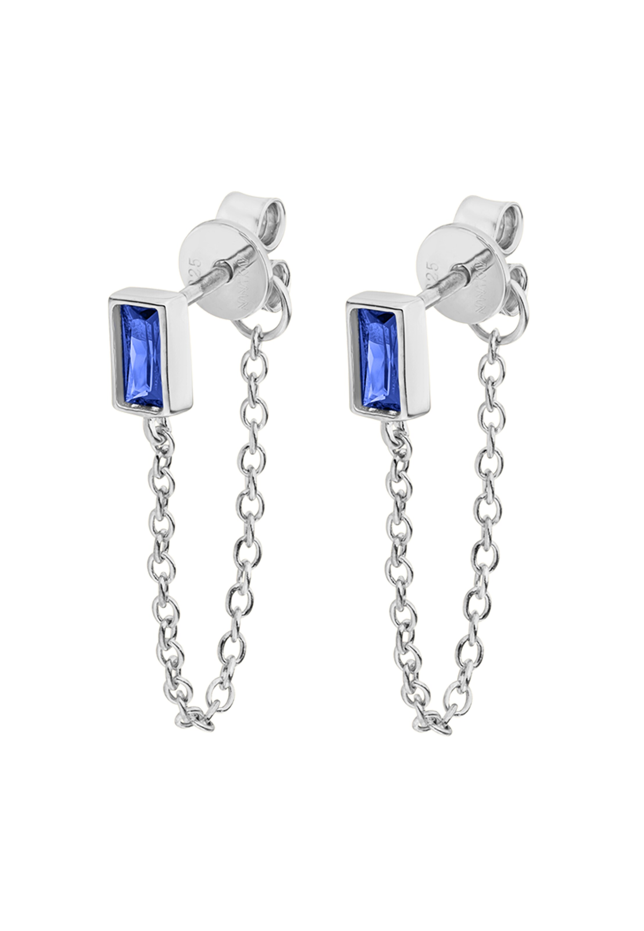 Nana Kay Silber-Ohrringe 'Modern Aztec' in Silber: Vorderseite