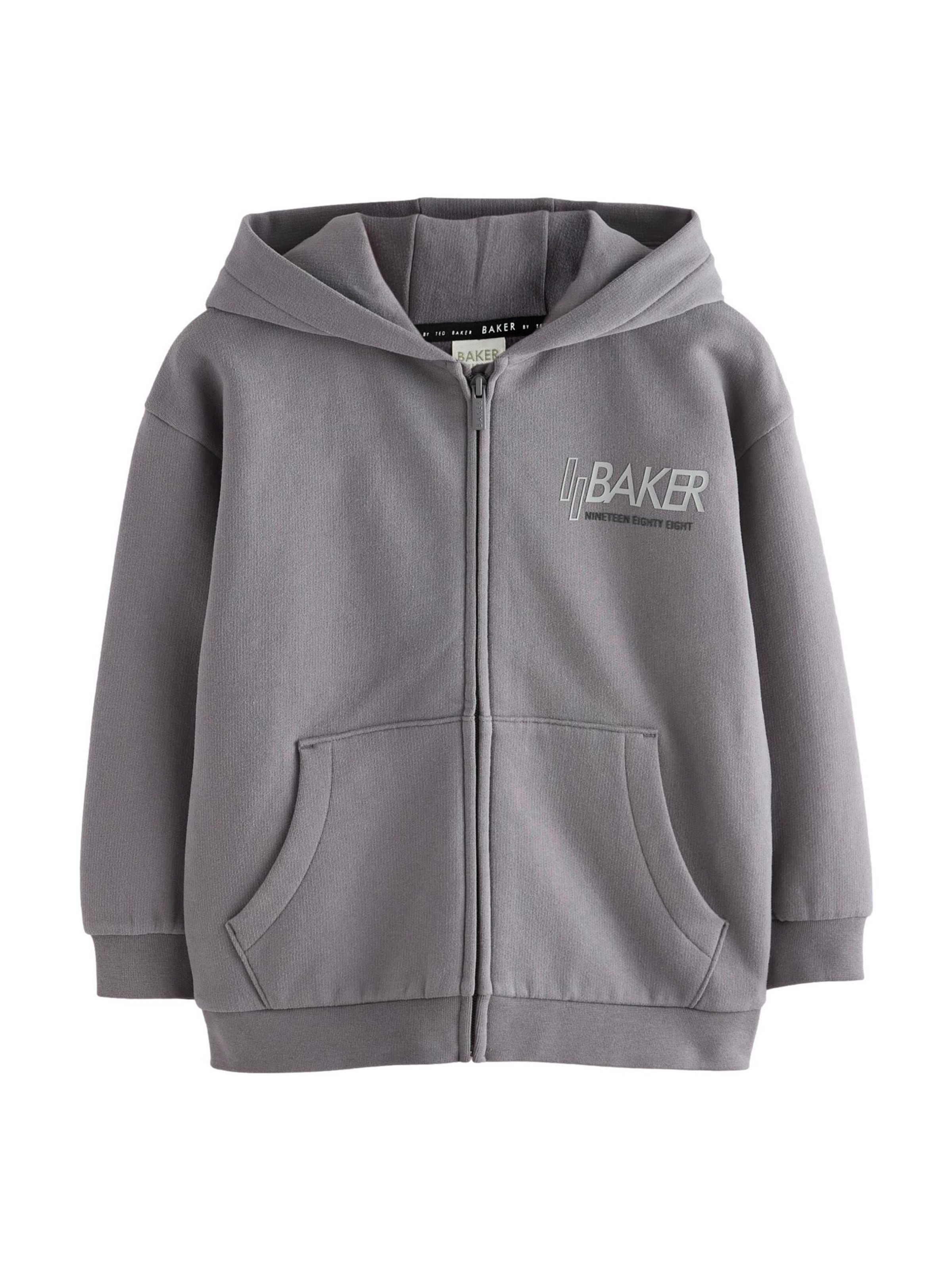Baker by Ted Baker Sweatjacke in Grau: Vorderseite