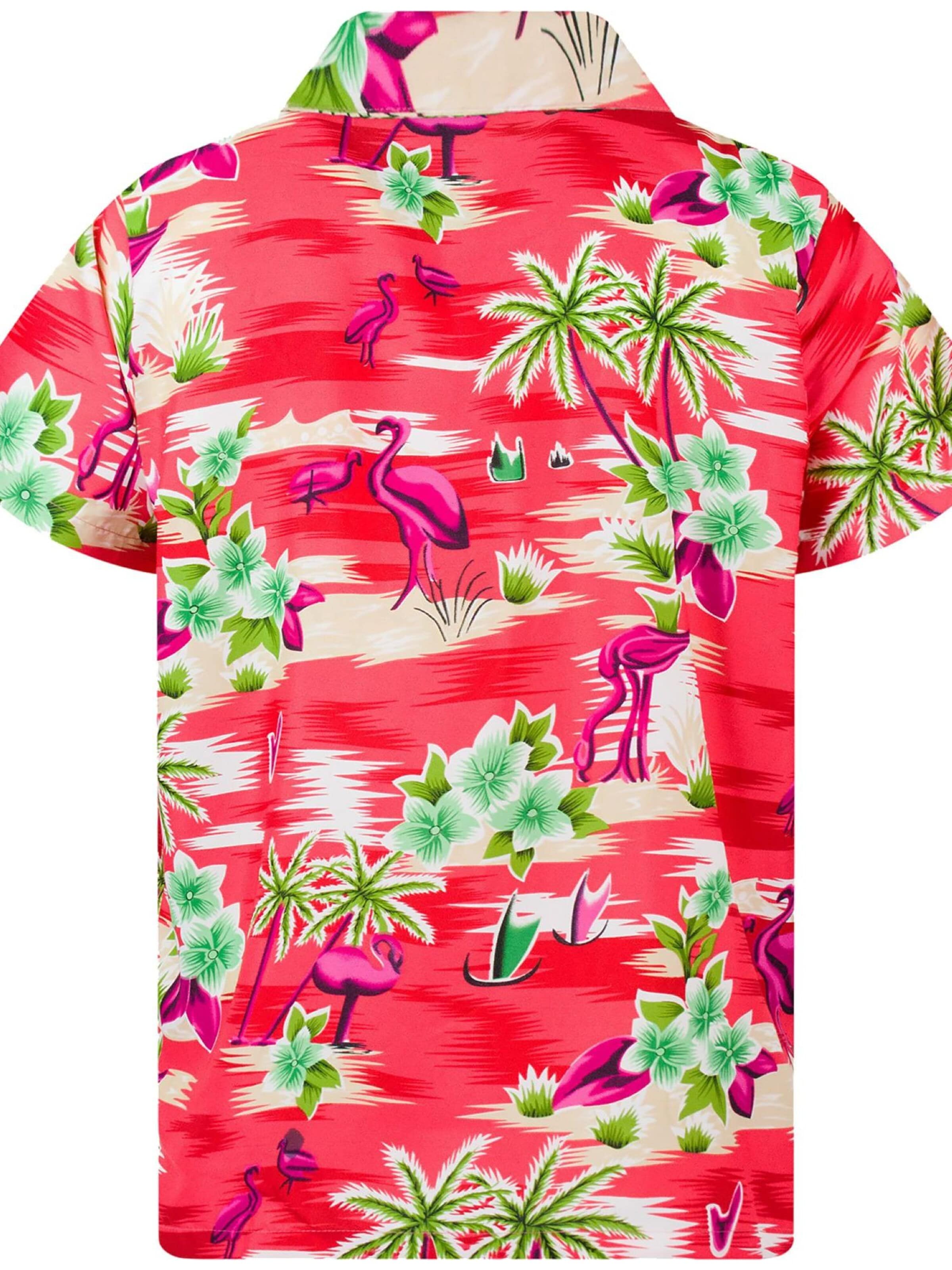 Maglietta 'Flamingos' di King Kameha in rosso