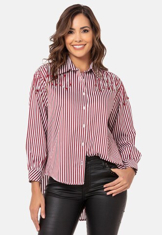 CIPO & BAXX Blouse in Rood: voorkant