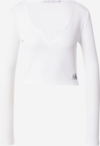 T-shirt Calvin Klein Jeans en blanc : devant