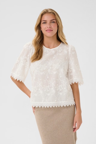 Cream Bluse 'Hilda ' i hvid: forside