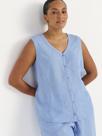 Cellbes of Sweden Ärmellose Bluse aus Leinen- und Viskosemischung in Blau