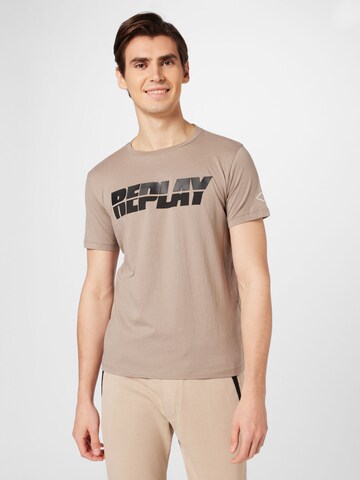 REPLAY T-Shirt in Beige: predná strana
