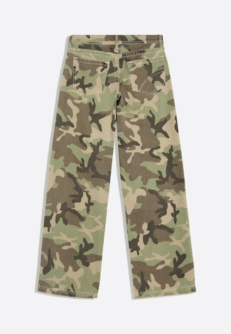 Bershka Wide leg Broek in Groen