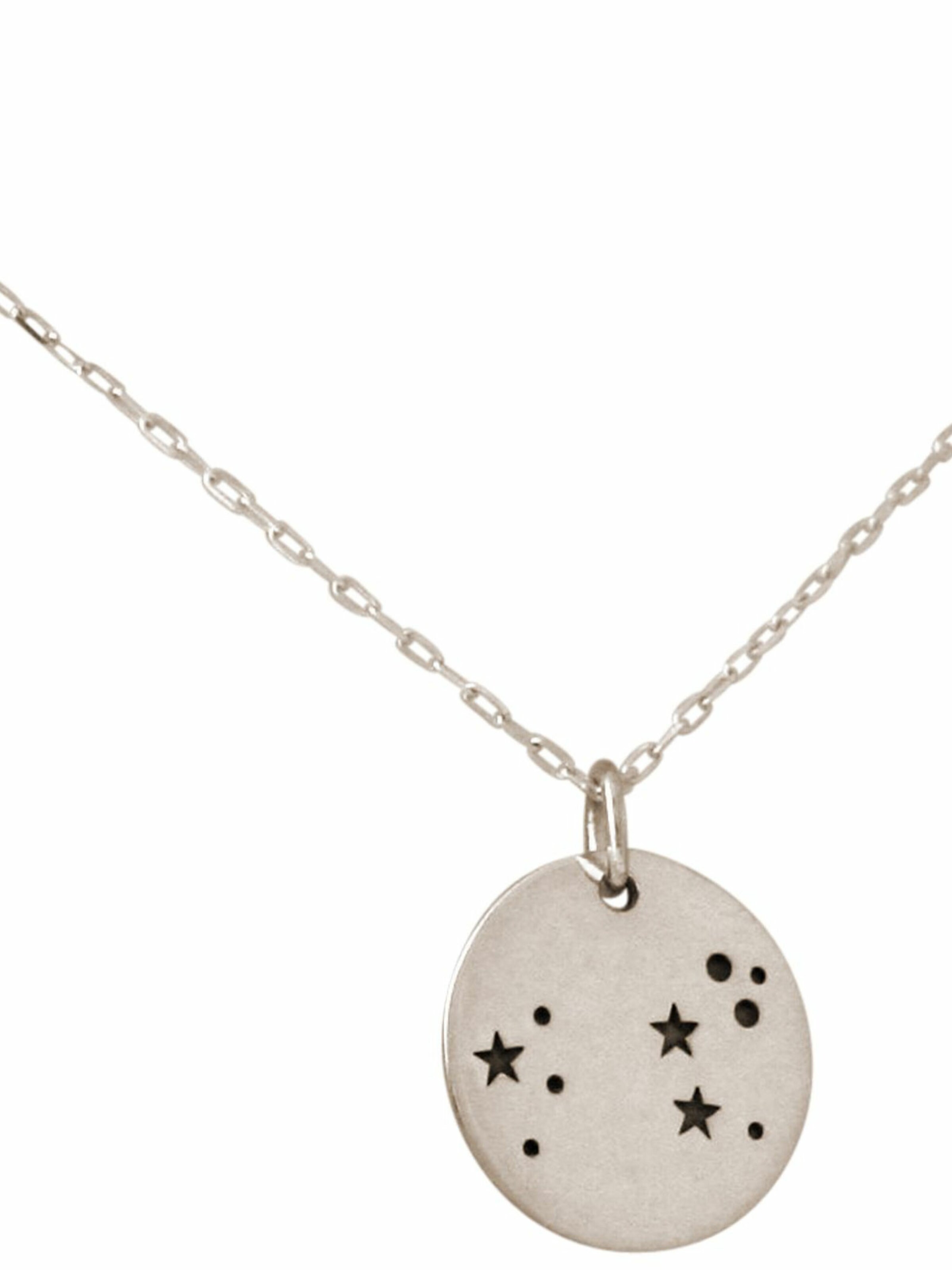 Gemshine Ketting 'Horoskop Sternzeichen Leo Löwe' in Zilver