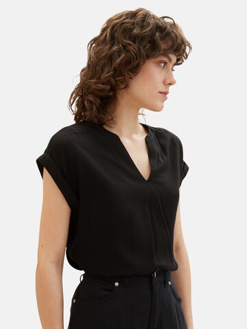 TOM TAILOR Bluse in Schwarz