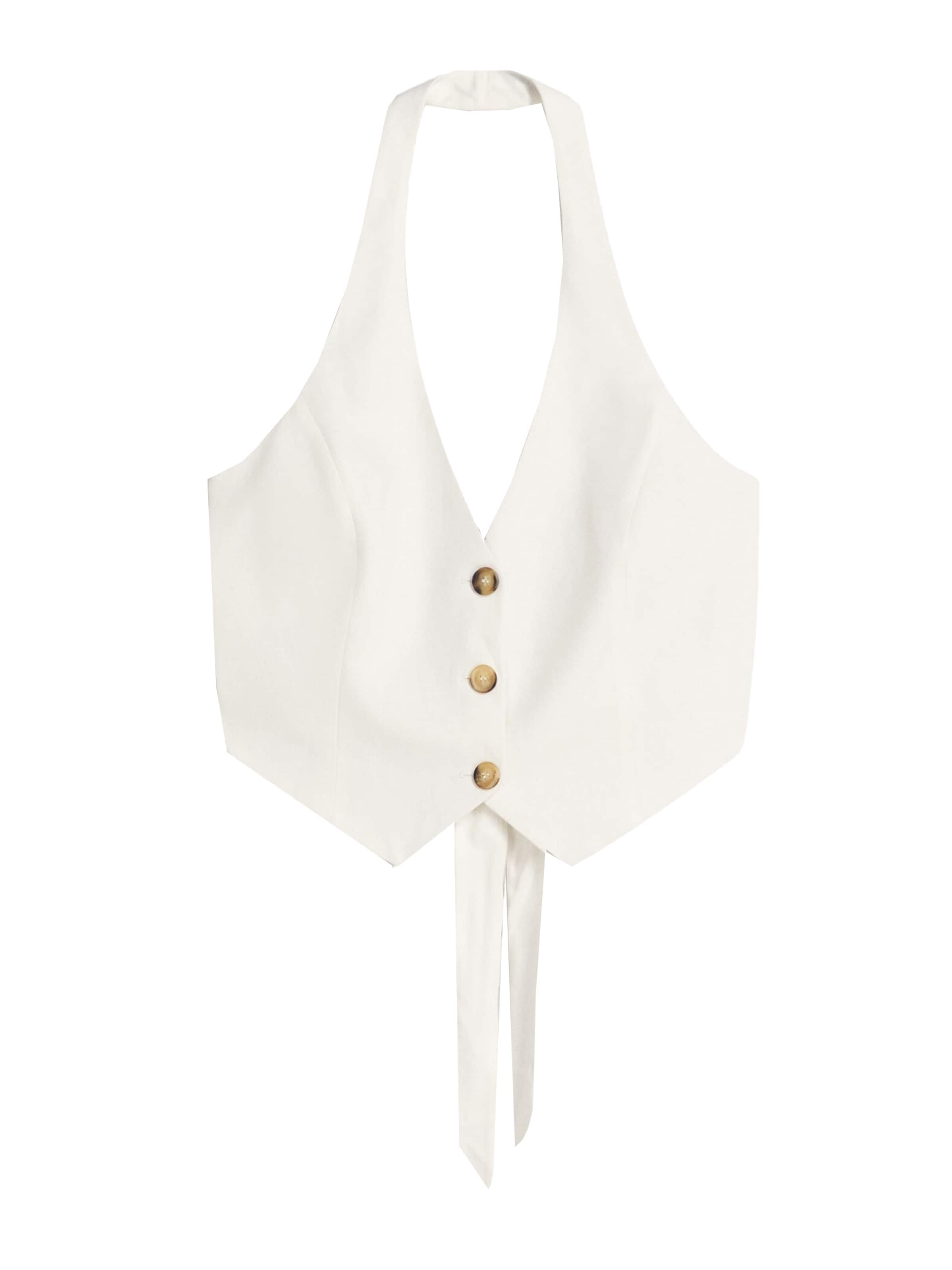 Bershka Pukuliivi värissä valkoinen: etupuoli