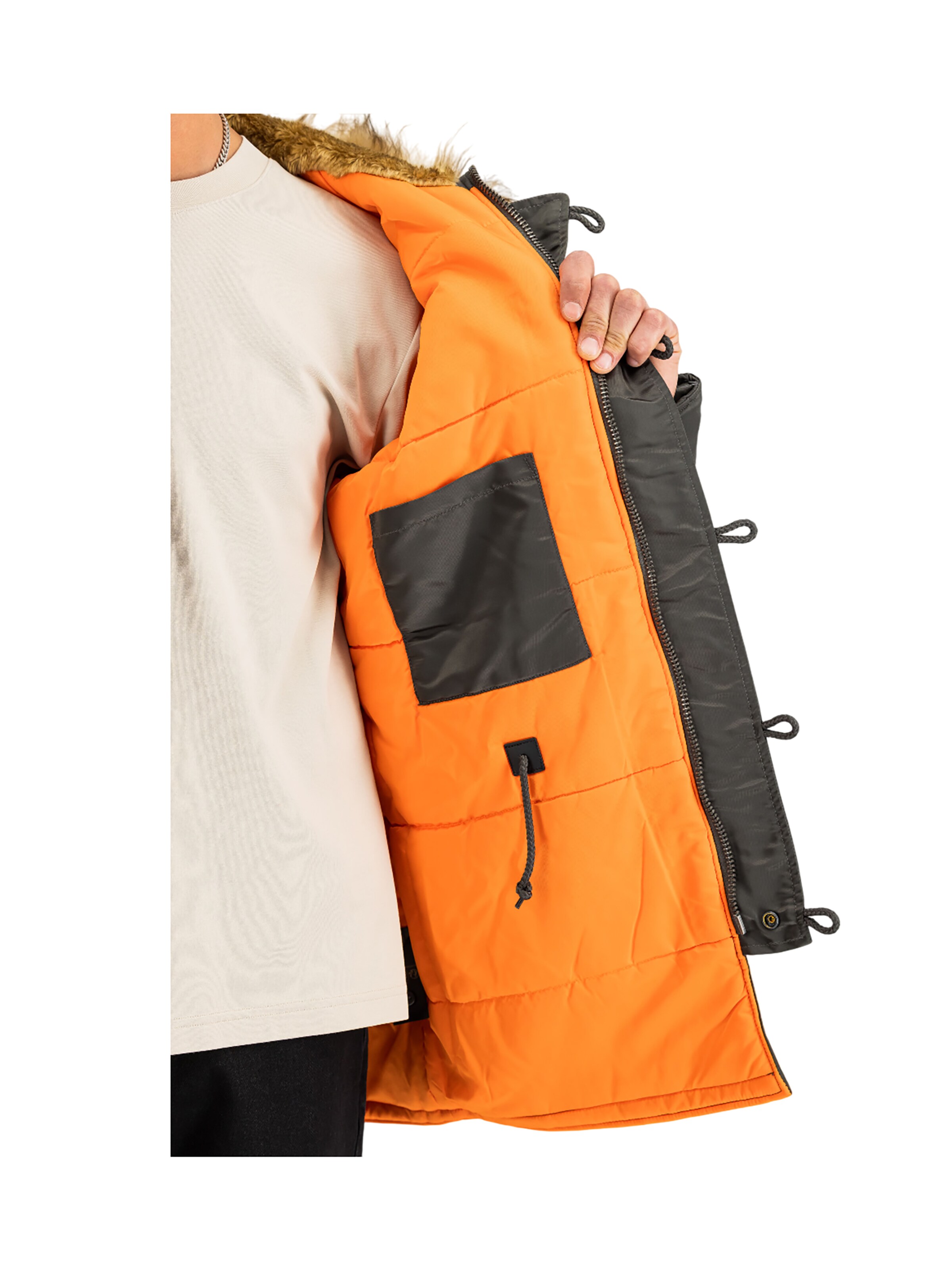 ALPHA INDUSTRIES Winter Jacket 'N3B VF 59' in Grey