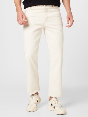 WEEKDAY Regular Jeans in Beige: front