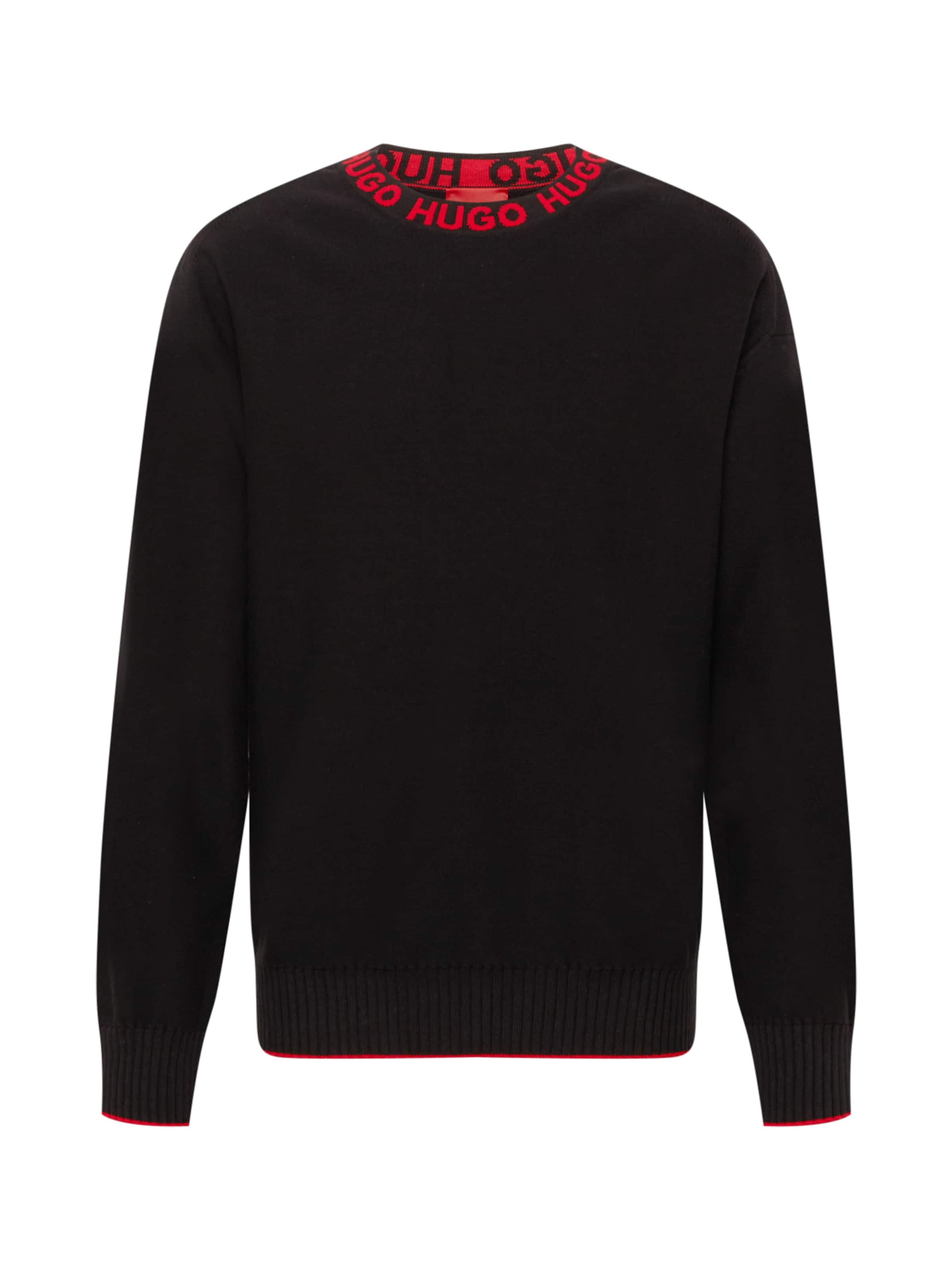HUGO Sweter 'Smarlo' w kolorze czarny: przód