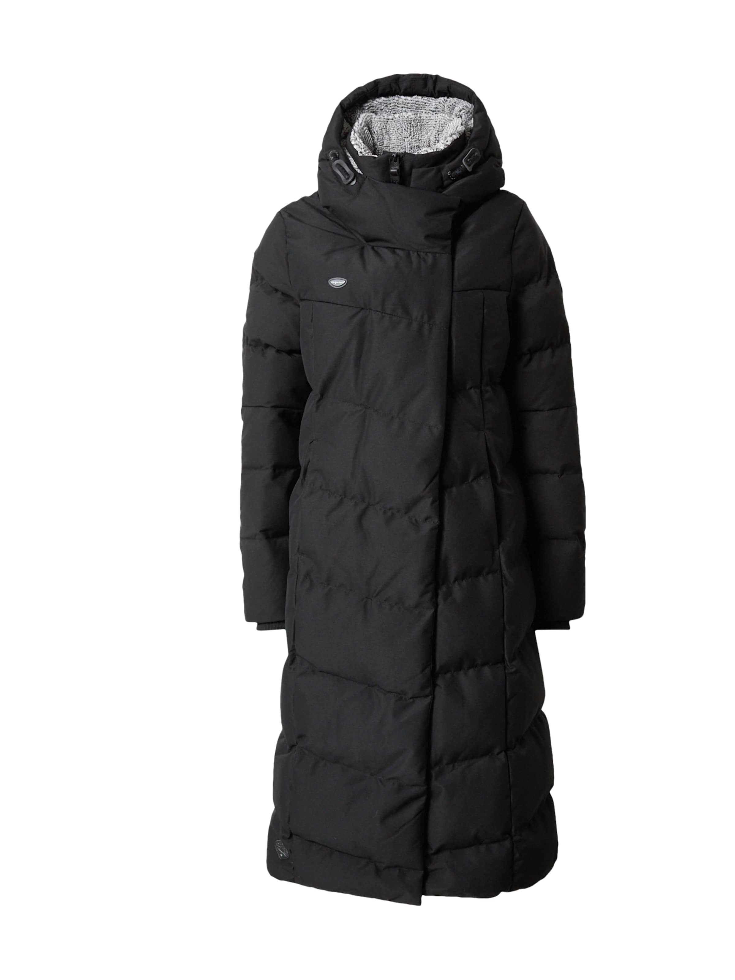 Ragwear Zimní kabát 'Pavla' – černá: přední strana