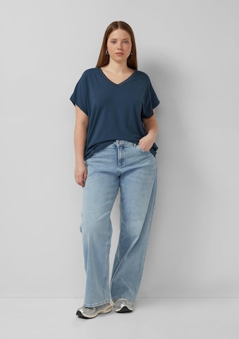 Sweat-shirt QS en bleu