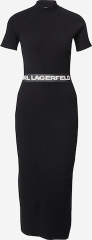 Karl Lagerfeld Pletena obleka | črna barva: sprednja stran