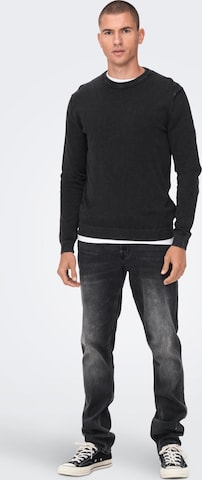 Only & Sons Sweter 'CLARK' w kolorze czarny