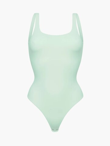 cfab (formerly creamy fabrics) Shaping Bodysuit 'Low Back - Body' in Green: front